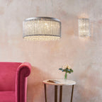 Galina 2-Light Crystal Wall Light - Polished Chrome