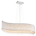 Galina 8-Light Crystal Pendant Light - Linear Wave Design