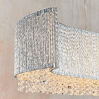 Galina 8-Light Crystal Pendant Light - Linear Wave Design