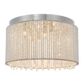 Galina 10-Light Crystal Flush Ceiling Light - Polished Chrome