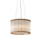 Romola 6 Light Pendant twisted clear glass
