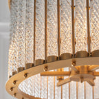 Romola 6 Light Pendant twisted clear glass