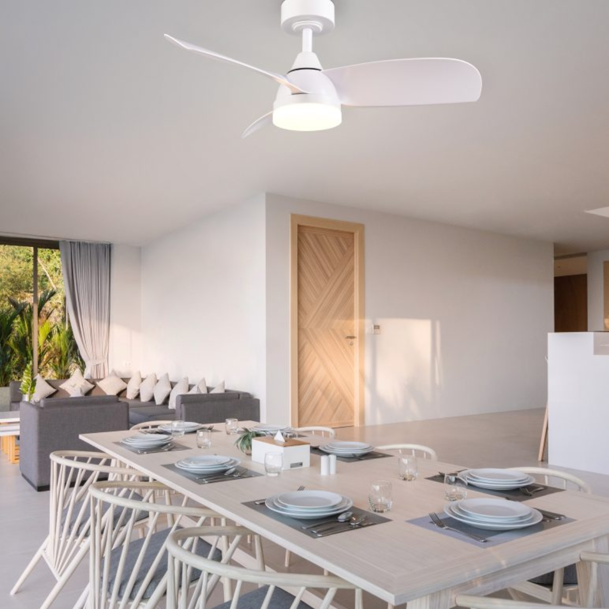 HELSINKI White 3 Blade Ceiling Fan Large