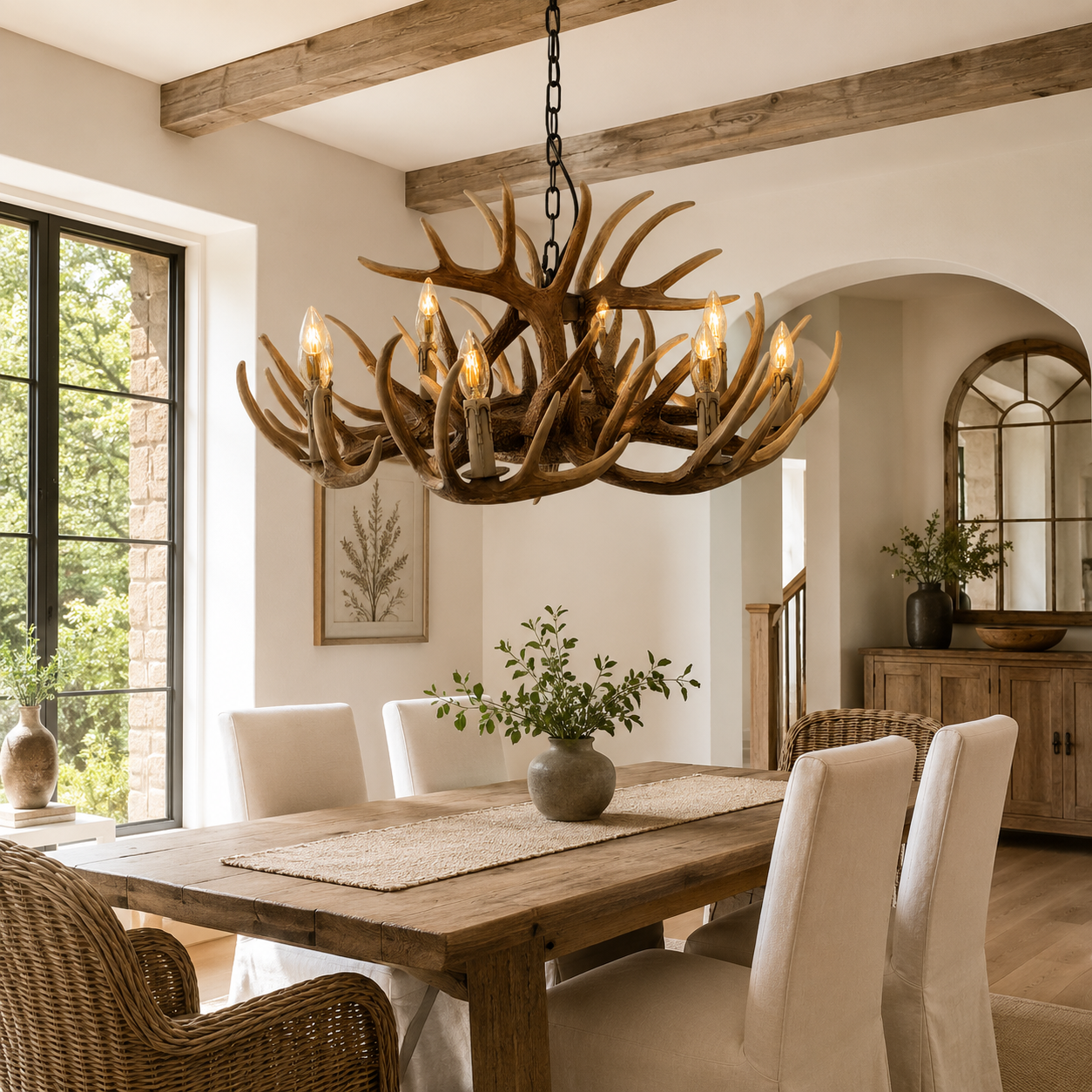 Deer 8 Light Ceiling Light