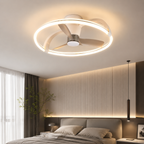STOCKHOLM Large White Ceiling Fan With LED Ring