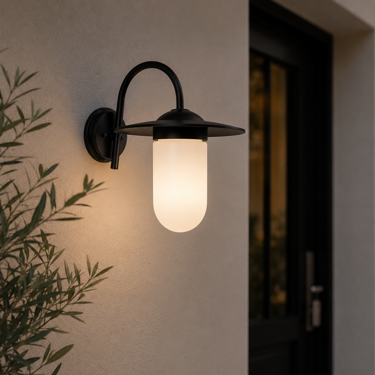 Edam Black Outdoor Wall Light