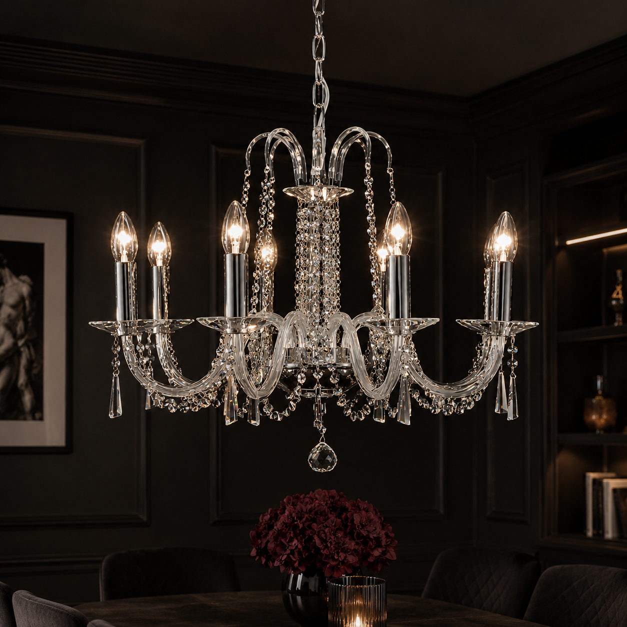 Liberec 8 Chandelier - Clear