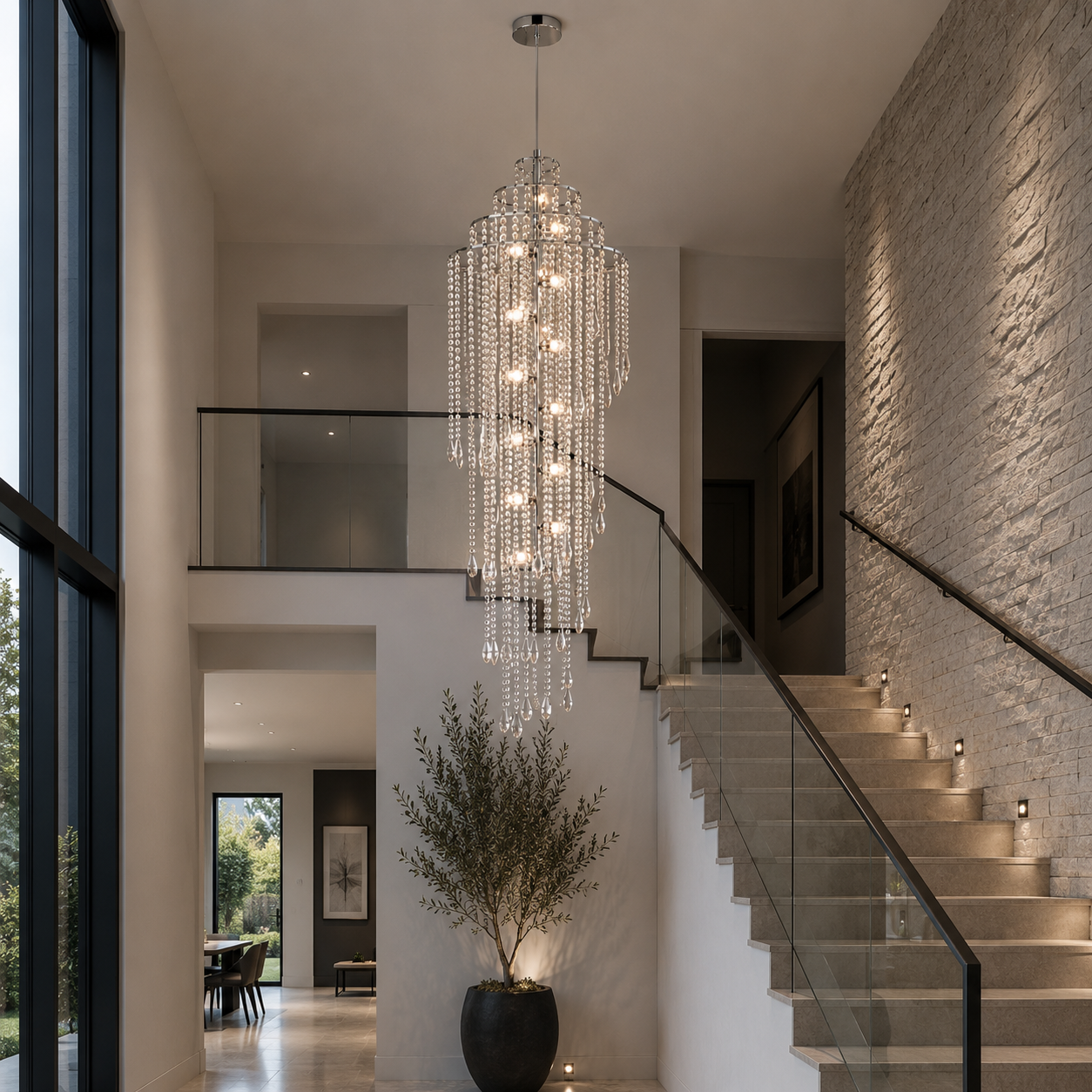 Venus 12 Light Crystal Longdrop Chandelier