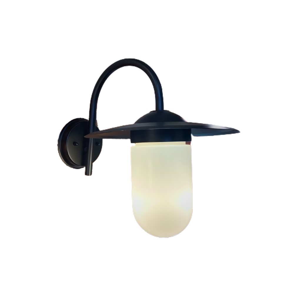 Edam Black Outdoor Wall Light