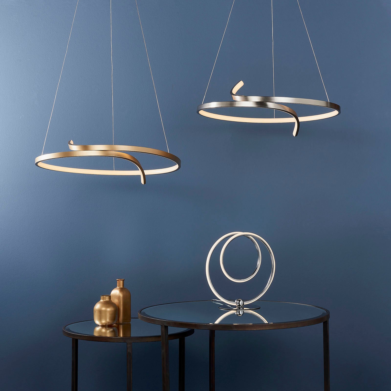 Rafe Brushed Gold LED Pendant Light