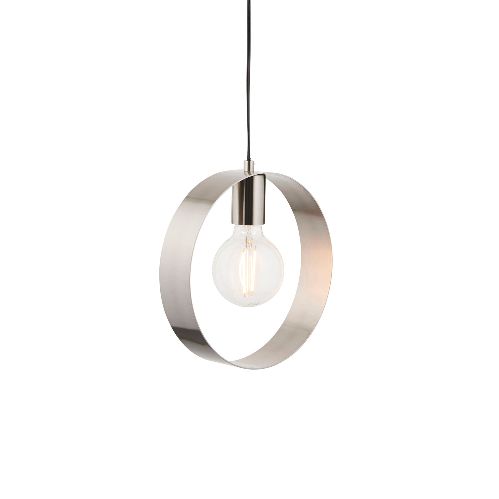 Hoop Black Metal Pendant Light