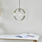 Hoop Black Metal Pendant Light