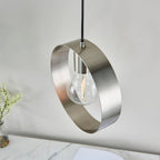Hoop Black Metal Pendant Light