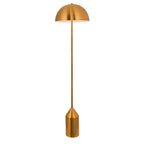 Nova Antique Brass Modern Floor Lamp with Foot Switch