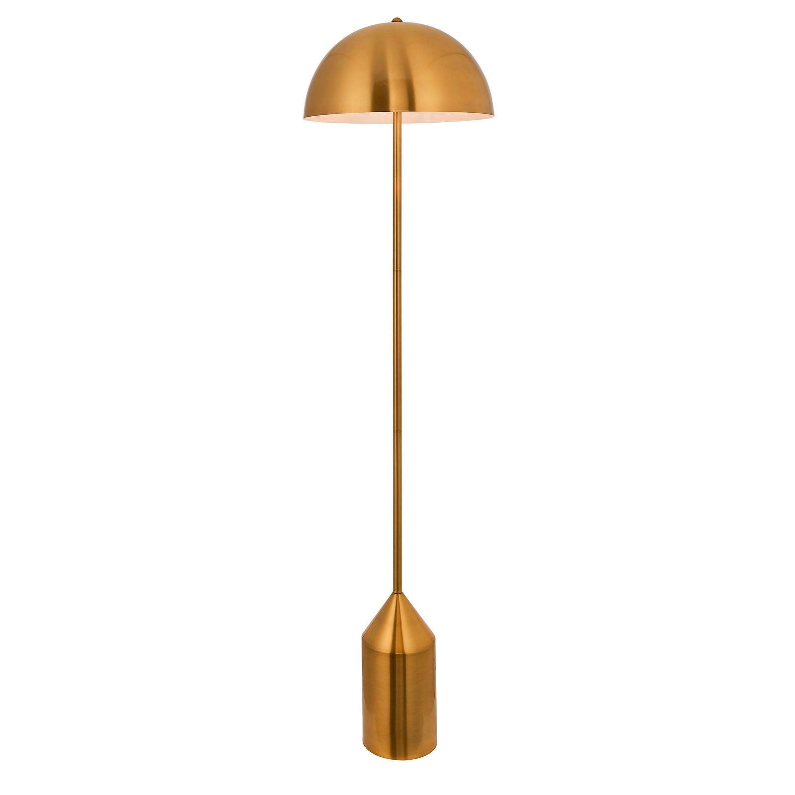Nova Antique Brass Modern Floor Lamp with Foot Switch