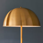 Nova Antique Brass Modern Floor Lamp with Foot Switch