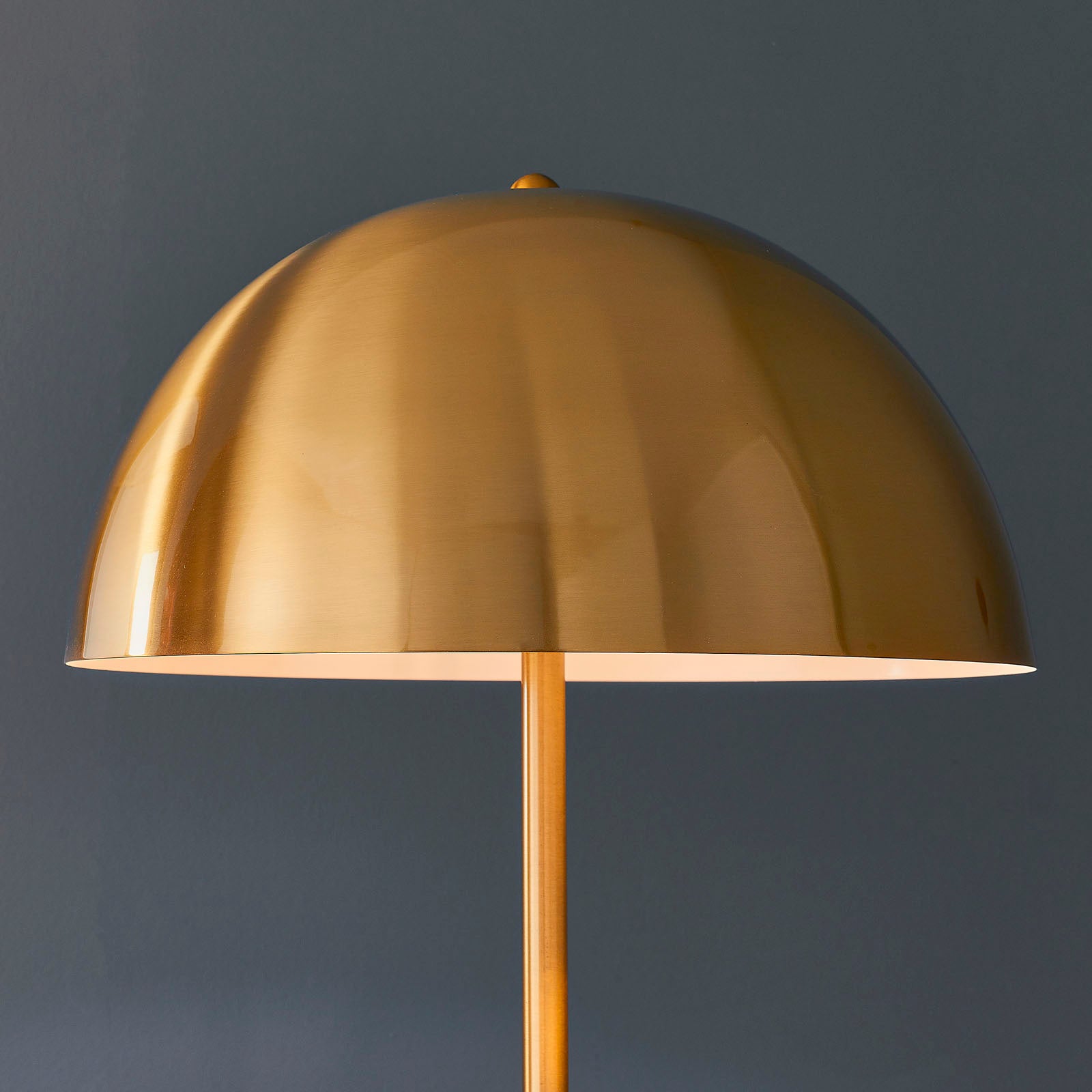Nova Antique Brass Modern Floor Lamp with Foot Switch