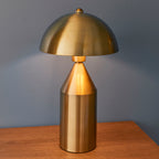 Nova Antique Brass Modern Table Lamp with Inline Switch