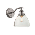 Hansen Brushed Silver Adjustable Industrial Wall Light