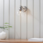 Hansen Brushed Silver Adjustable Industrial Wall Light