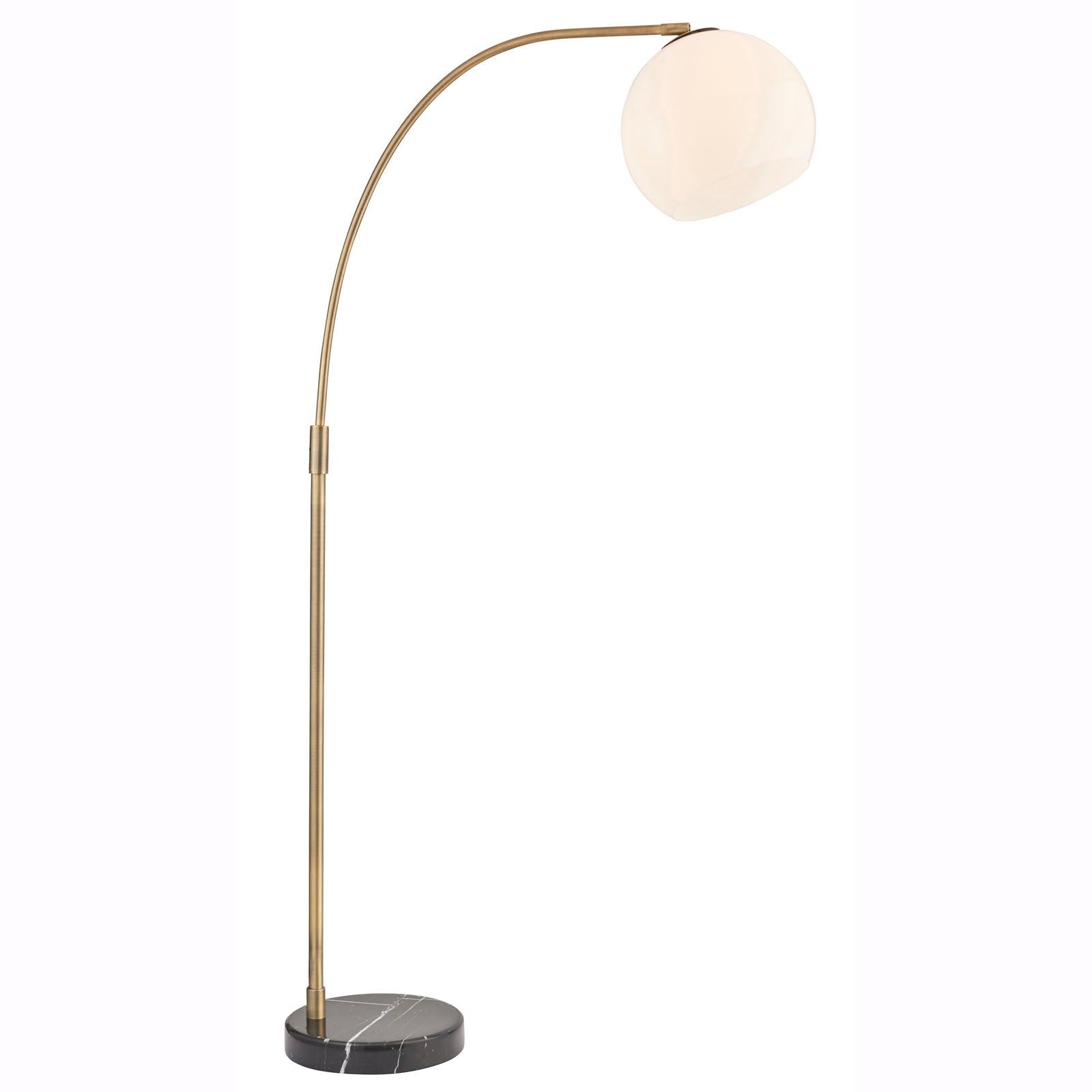 Otto Floor Lamp - Antique Brass, Black Marble (Large)