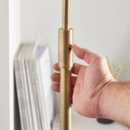 Otto Floor Lamp - Antique Brass, Black Marble (Large)