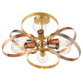 Hoop Multi-Finish Semi-Flush Ceiling Light with 6 Lights