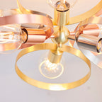 Hoop Multi-Finish Semi-Flush Ceiling Light with 6 Lights