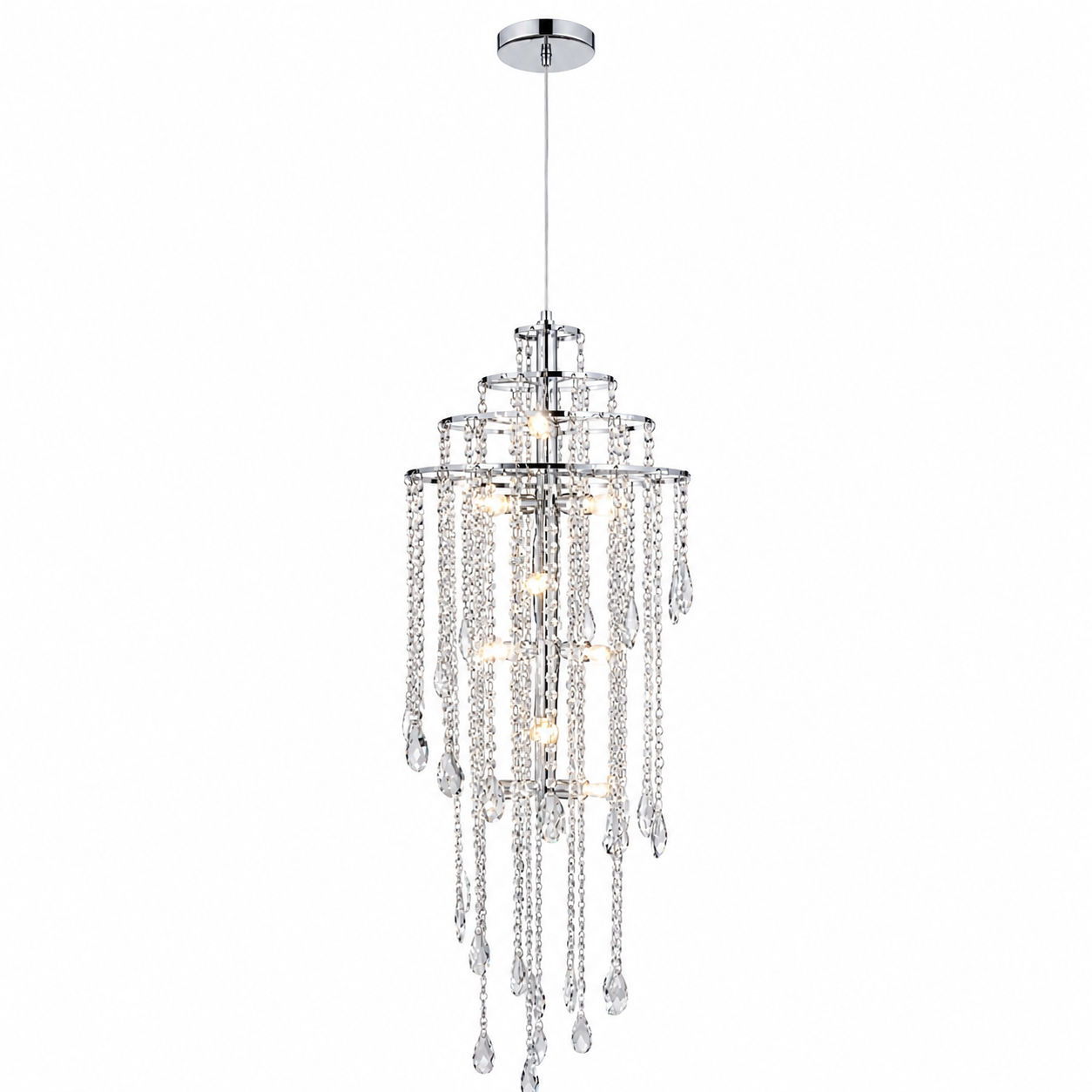 Venus 9 Light Crystal Longdrop Chandelier