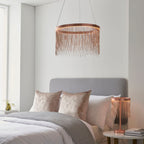 Zelma 1-Light Brushed Copper LED Waterfall Pendant