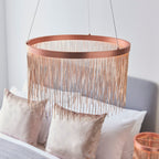 Zelma 1-Light Brushed Copper LED Waterfall Pendant