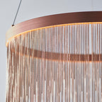 Zelma 1-Light Brushed Copper LED Waterfall Pendant