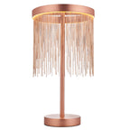 Zelma 1-Light Brushed Copper LED Waterfall Table Lamp