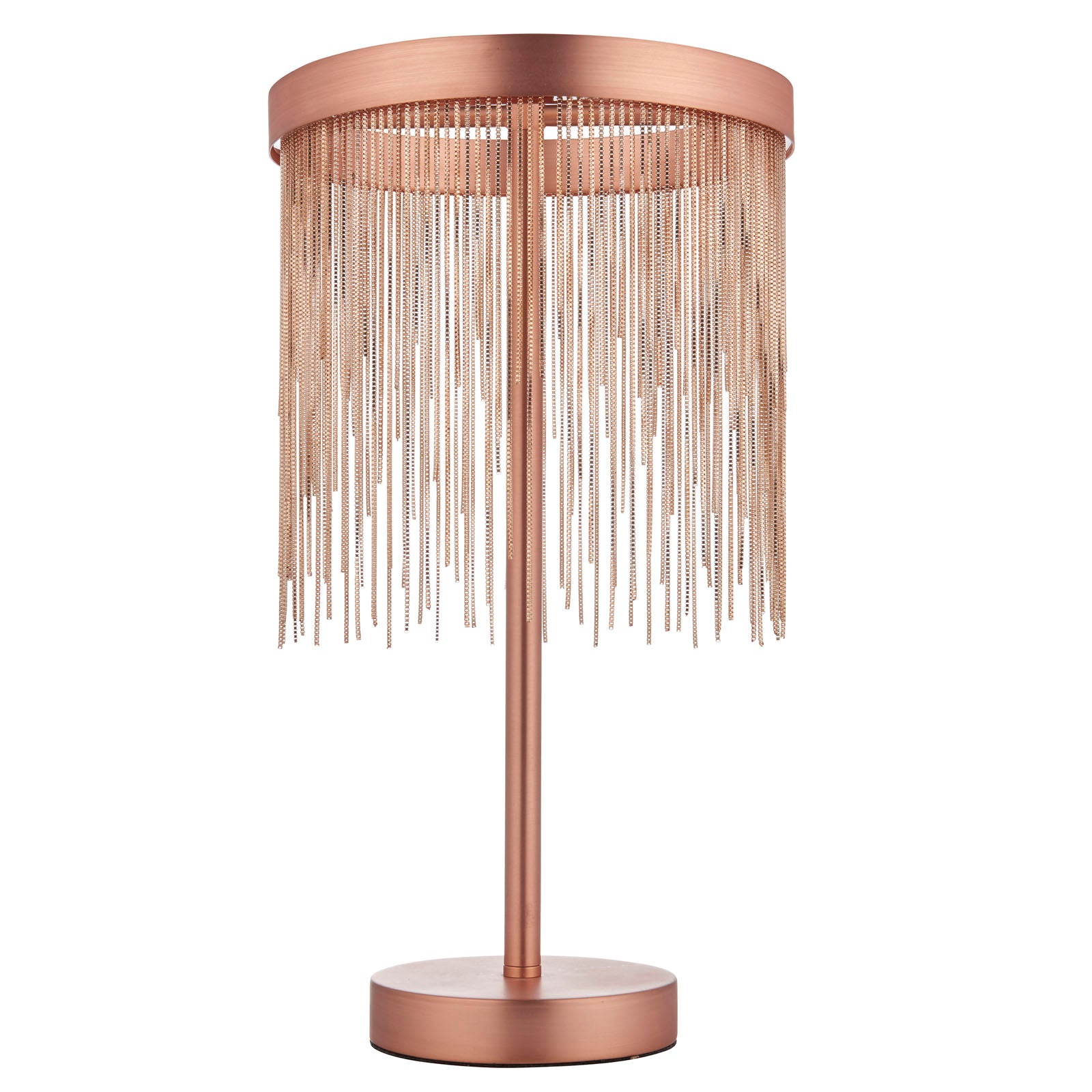 Zelma 1-Light Brushed Copper LED Waterfall Table Lamp