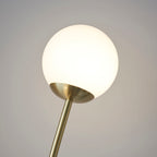 Bloom 2-Light Floor Lamp: Modern Design (Satin Gold & White Glass)