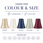 Oval Cut Corner Lampshade - CHOOSE YOUR COLOR & SIZE