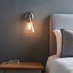 Hal 1-Light Industrial Wall Light with Glass - Aged Pewter & Copper