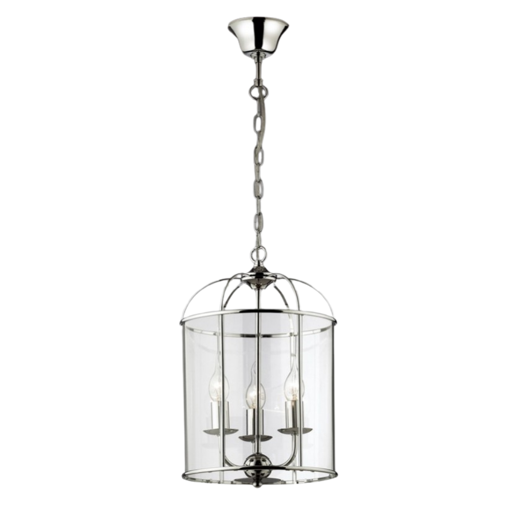 Westlite Lantern 3 Light Round - Chrome