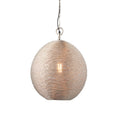 Asha 1-Light Pendant: Handmade Indian Wire (Diffused Light)