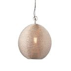 Asha 1-Light Pendant: Handmade Indian Wire (Diffused Light)