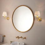 Conway Satin Brass & Ivory Modern Wall Light (Bathroom)