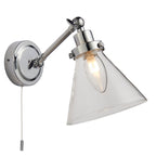 Faraday 1-Light Chrome Adjustable Wall Light - IP44 Rated