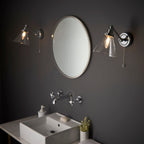 Faraday 1-Light Chrome Adjustable Wall Light - IP44 Rated