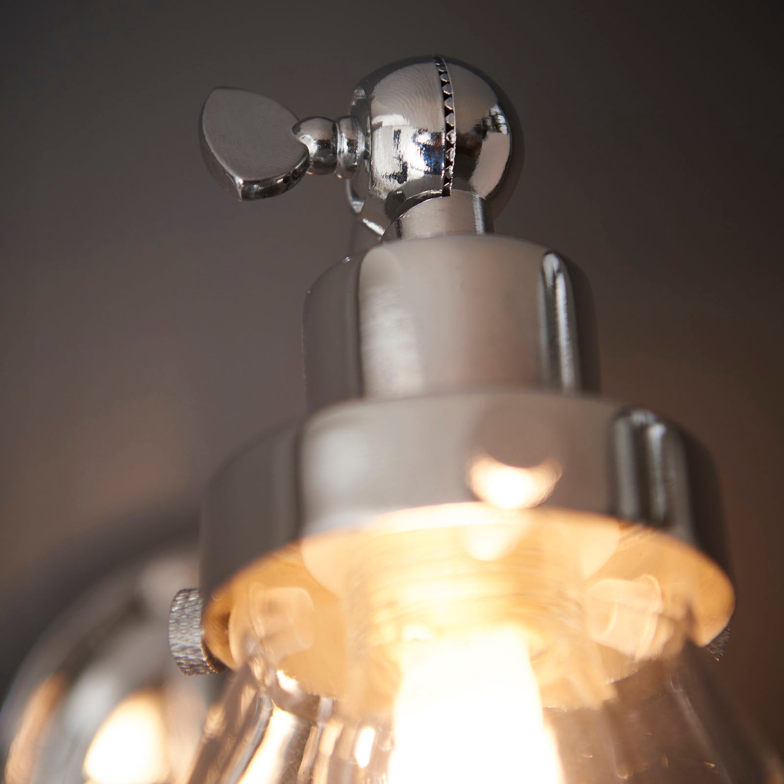 Faraday 1-Light Chrome Adjustable Wall Light - IP44 Rated