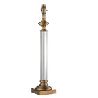 Avebury 1-Light Table Lamp: Classic Glass Column (Antique Brass)