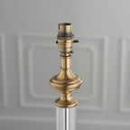 Avebury 1-Light Table Lamp: Classic Glass Column (Antique Brass)
