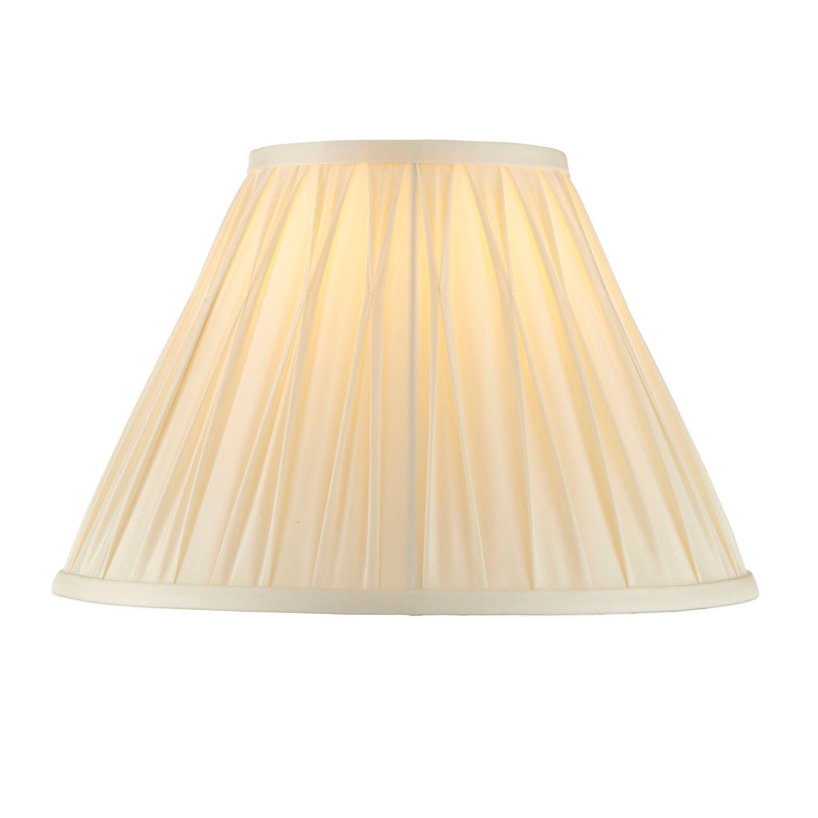 Chatsworth Small Ivory Silk Pinch Pleated Lamp Shade 12"