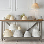 Chatsworth Small Ivory Silk Pinch Pleated Lamp Shade 12"