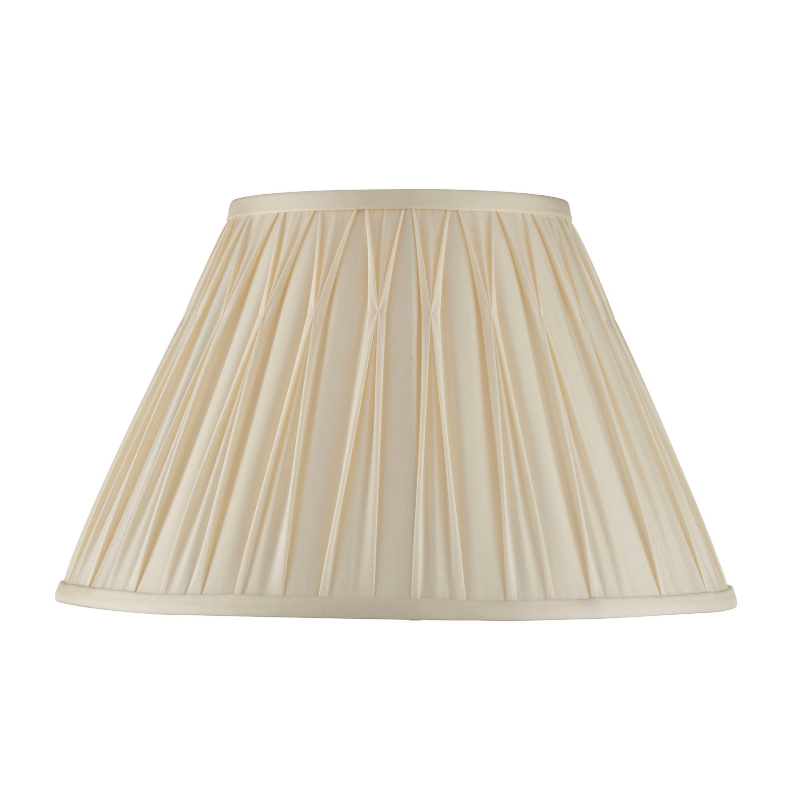 Chatsworth Medium Ivory Silk Pinch Pleated Lamp Shade 14"
