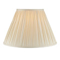 Chatsworth Large Ivory Silk Pinch Pleated Lamp Shade 16"